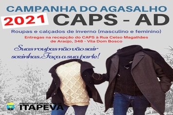 CAPS AD promove Campanha do Agasalho para pessoas assistidas pelo equipamento