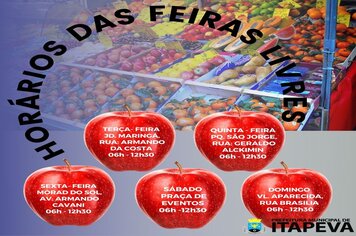 Acompanhe os horários de funcionamento das Feiras Livres