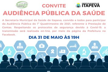 Secretaria da Saúde realiza Audiência Pública para a prestação de contas do 1º Quadrimestre