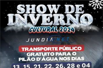 Transporte Público Gratuito nos dias de evento no Pilão D’água