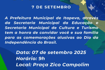 Prefeitura realizará Desfile Cívico de 7 de Setembro, a partir das 9h, na Praça de Eventos Zico Campolim
