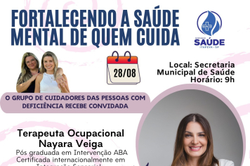 População é convidada a participar do grupo de Acolhimento ao Cuidador da Pessoa com Deficiência