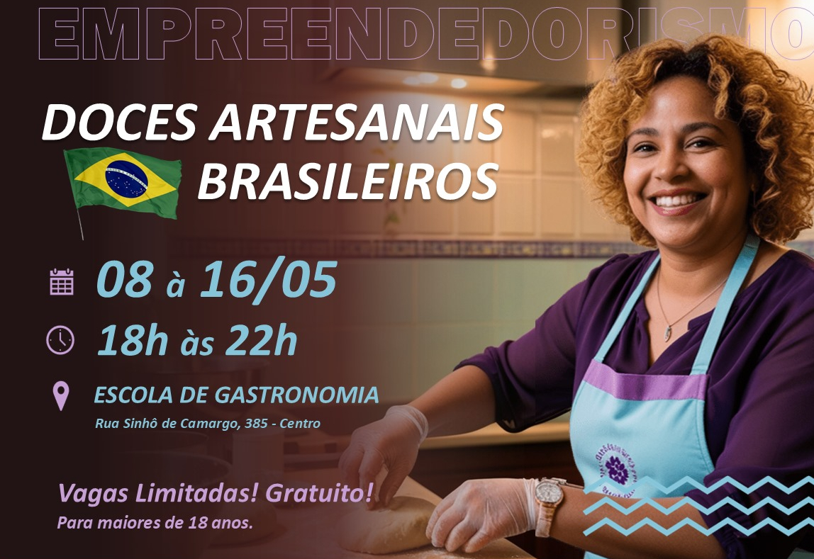 Prefeitura está com as inscrições abertas para curso de doces artesanais na Escola de Gastronomia
