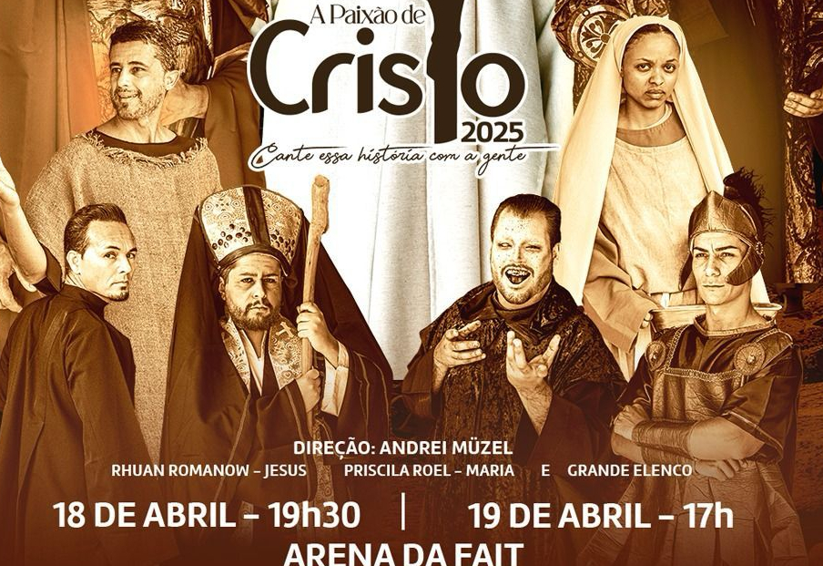  Itapeva se Prepara para uma Grande Celebração da Fé com o Musical “A Paixão de Cristo” nos dias 18 e 19 de abril na Arena da Fait