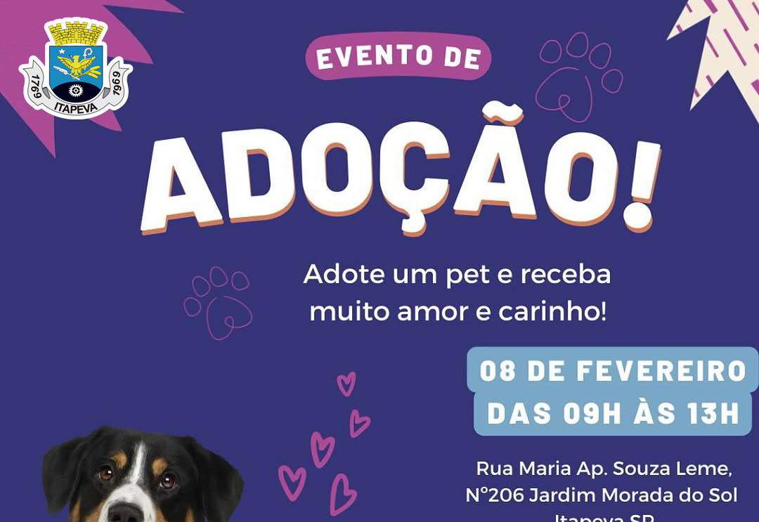 Feira de adoção animal acontece neste sábado (08)