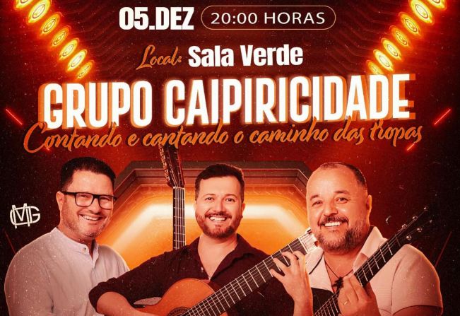 Grupo Caipiricidade se apresenta na Sala Verde em Itapeva