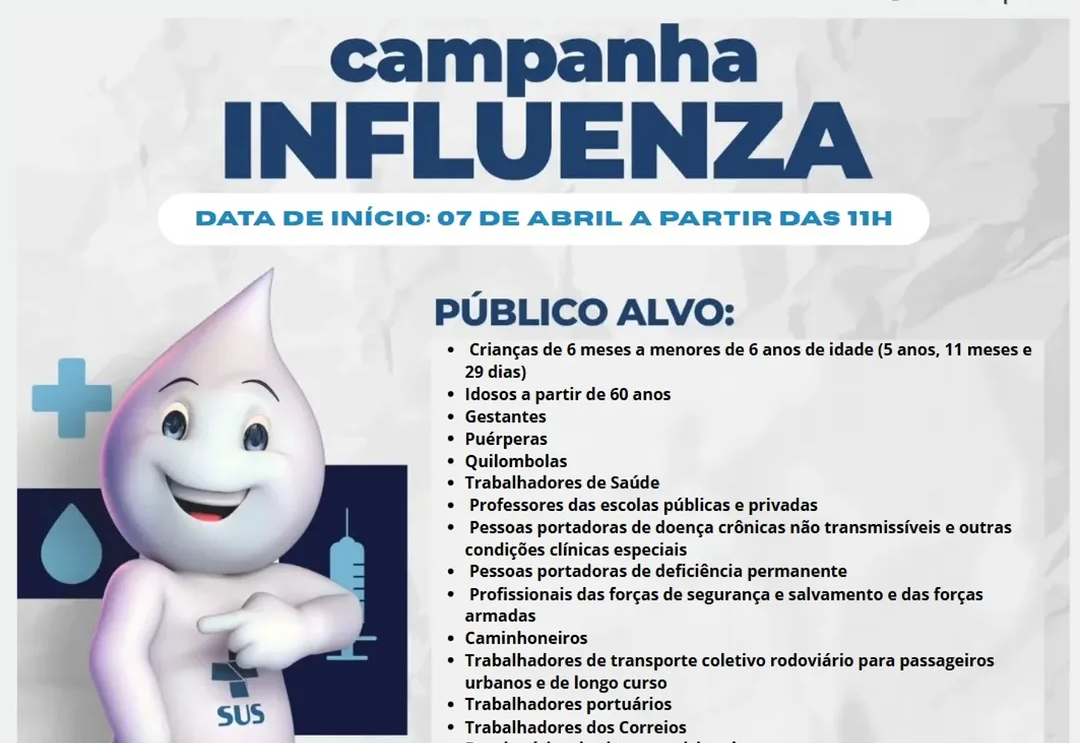 Campanha de vacinação contra a Gripe é iniciada