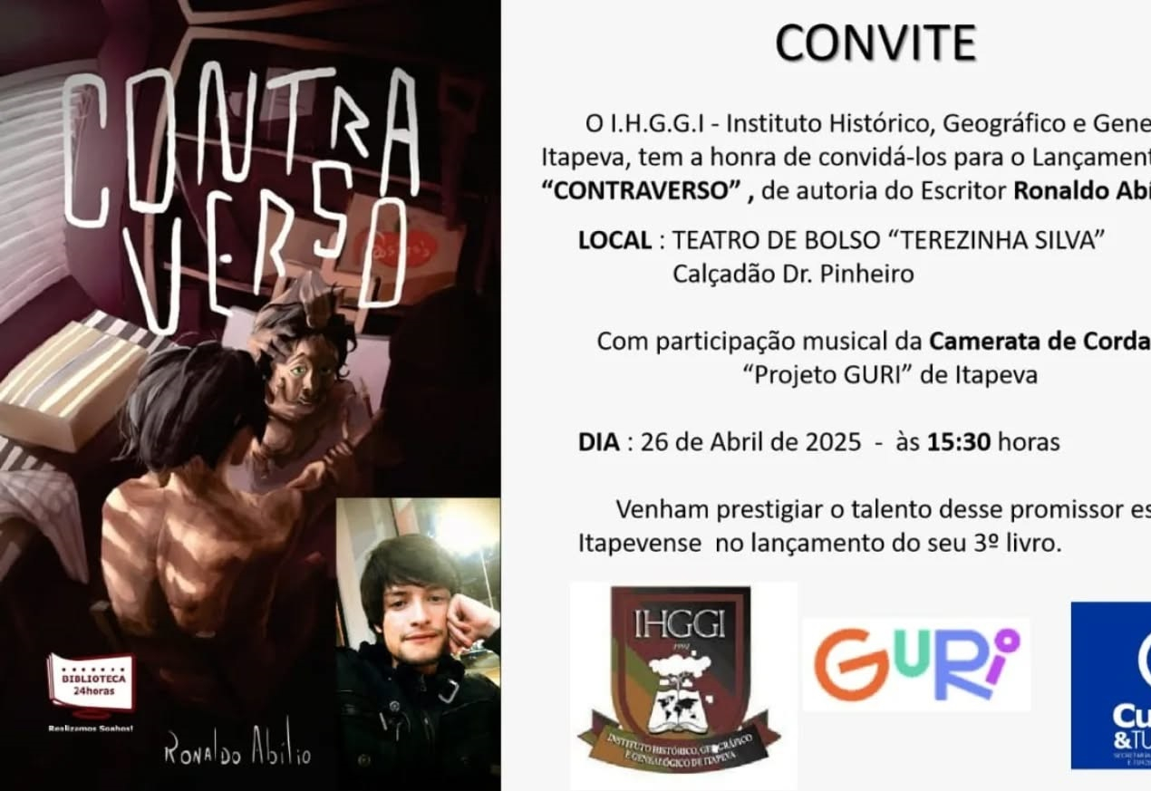 Lançamento de livro acontece neste sábado (26) em Itapeva