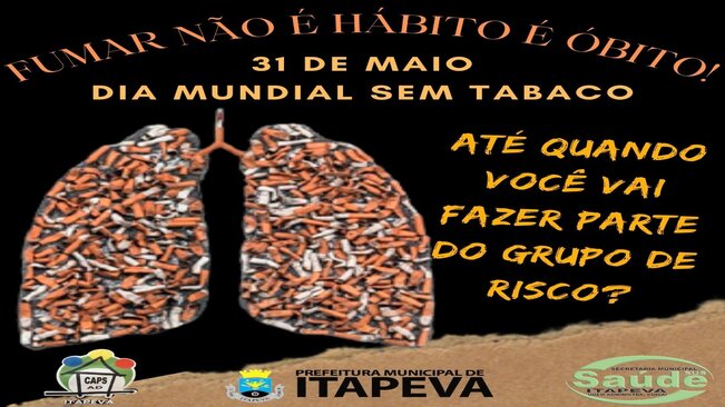 Secretaria de Saúde alerta sobre os males do tabagismo