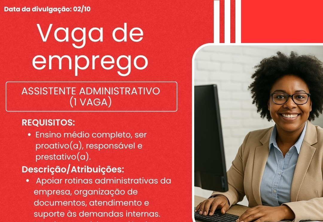 PAT divulga a abertura de novas vagas de emprego em Itapeva