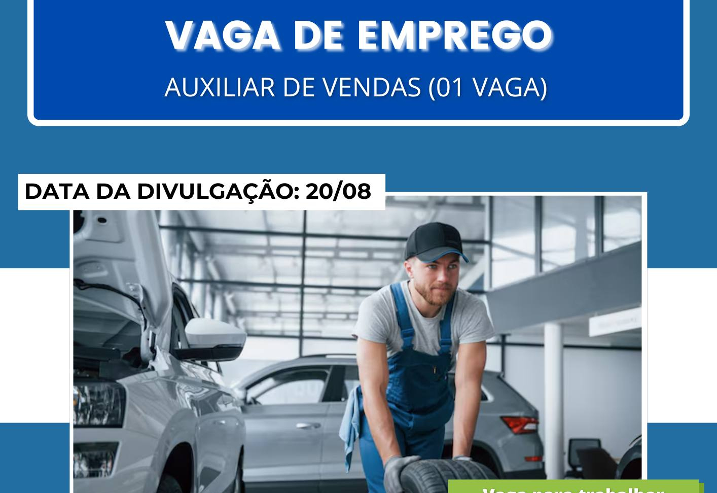 PAT divulga a abertura de novas vagas de emprego em Itapeva