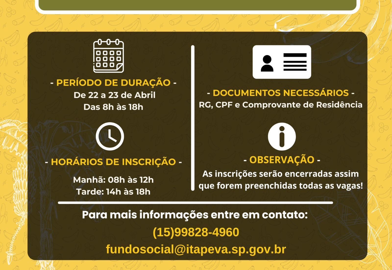 Prefeitura realiza curso gratuito de processamento caseiro de banana 