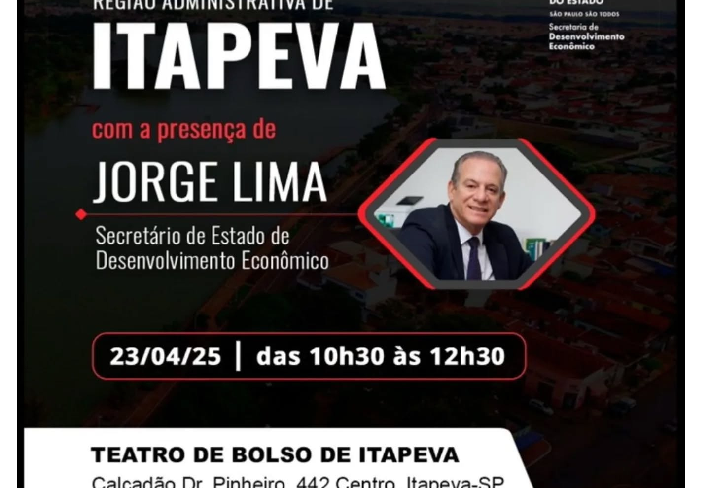  Secretário de Estado participa de encontro com empresários e Poder Público de Itapeva
