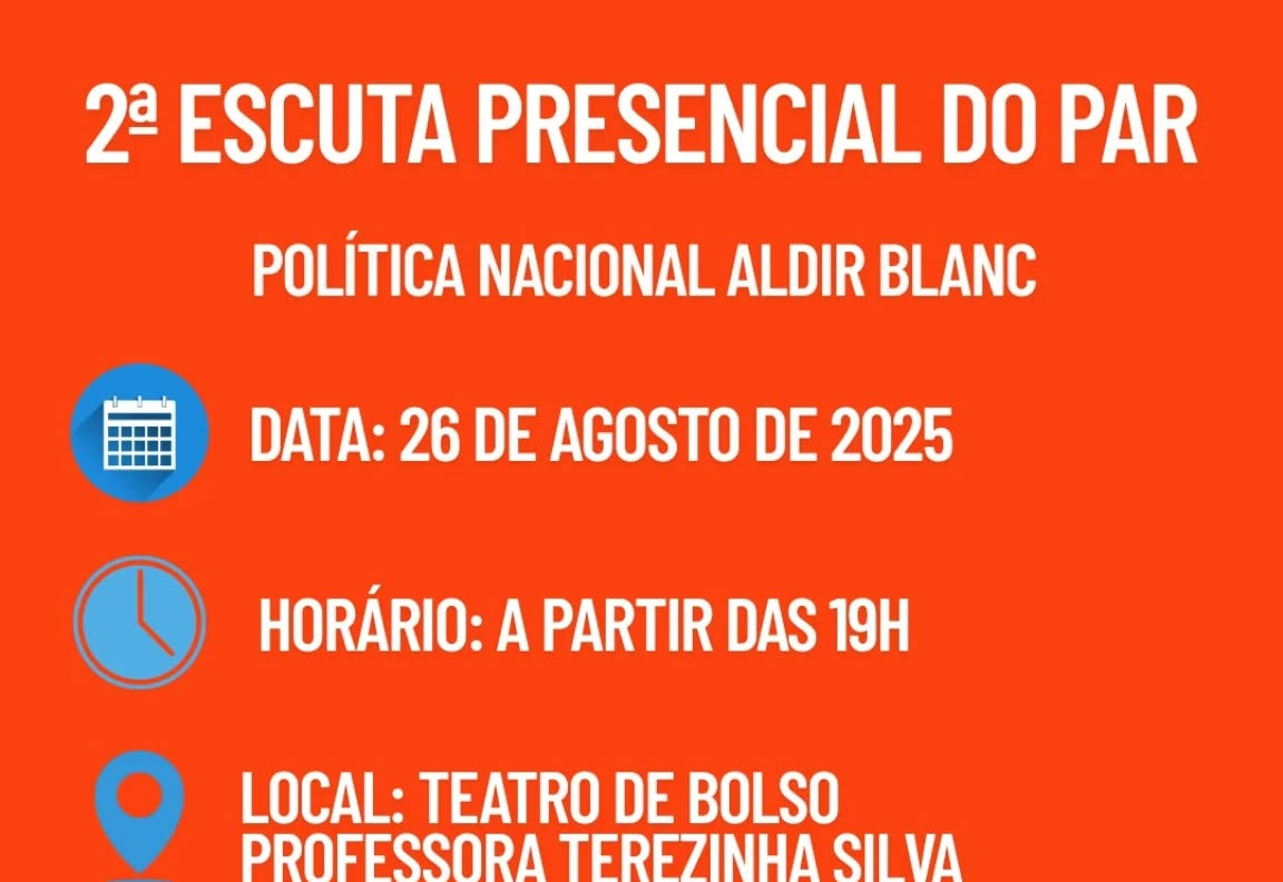 Artistas são convidados a participar do recadastramento cultural e da 2ª Escuta do PAR