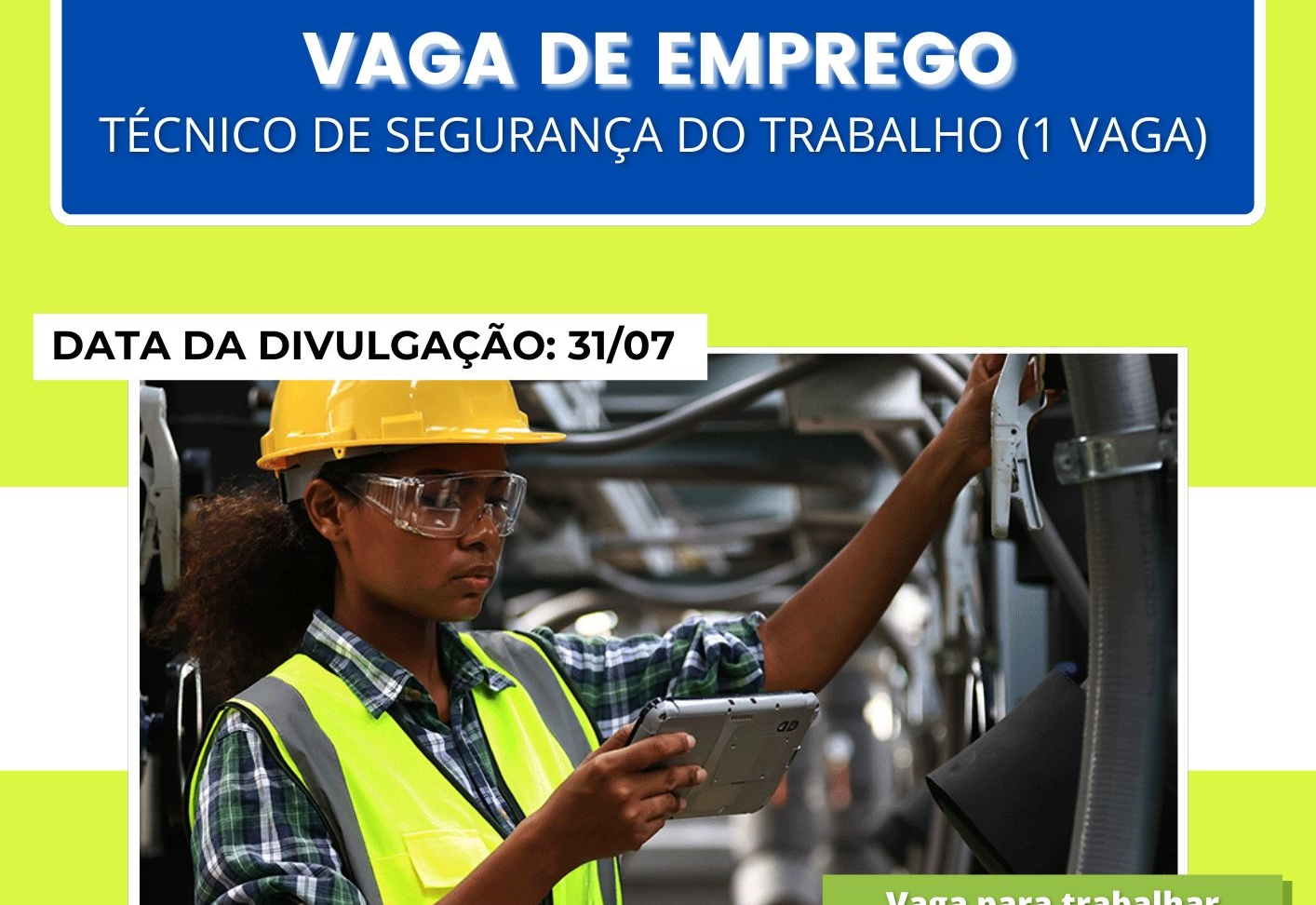 PAT divulga a abertura de novas vagas de emprego em Itapeva