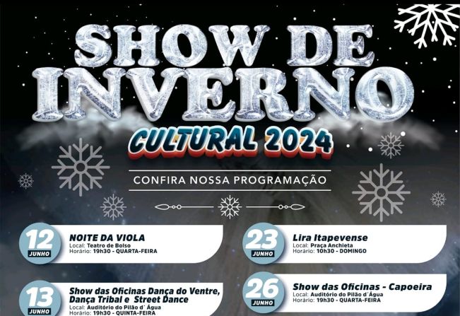 Diversas atrações culturais prometem esquentar o inverno de Itapeva
