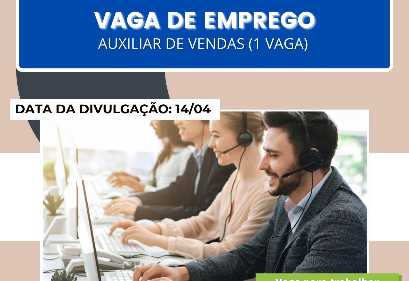 PAT divulga a abertura de novas vagas de emprego em Itapeva