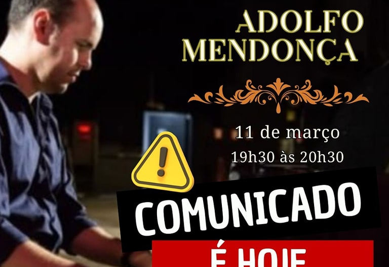 Ingressos esgotados para apresentação de Adolfo Mendonça