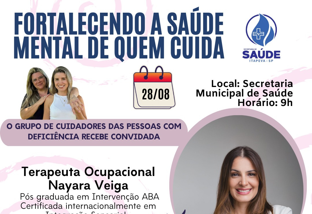 População é convidada a participar do grupo de Acolhimento ao Cuidador da Pessoa com Deficiência