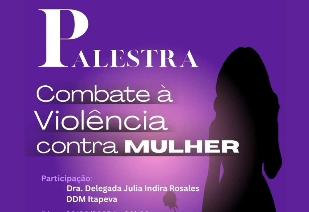 Combate à violência contra a mulher é o tema de palestra na Praça de Eventos