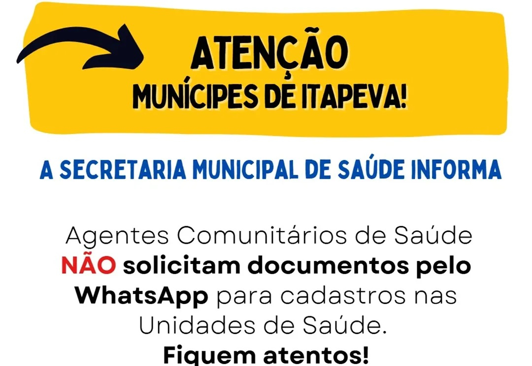Secretaria da Saúde de Itapeva divulga importante informação aos munícipes